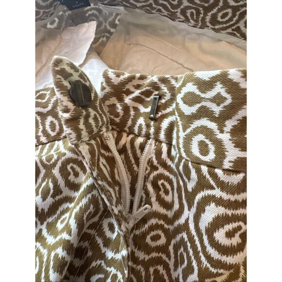 J Crew Tan Geometric Print City‎ Fit Cropped Chino Pants Women’s Size 8 - Picture 9 of 9